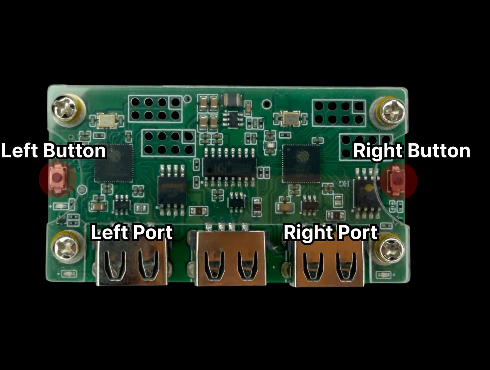 MAKCU left and right buttons and USB ports